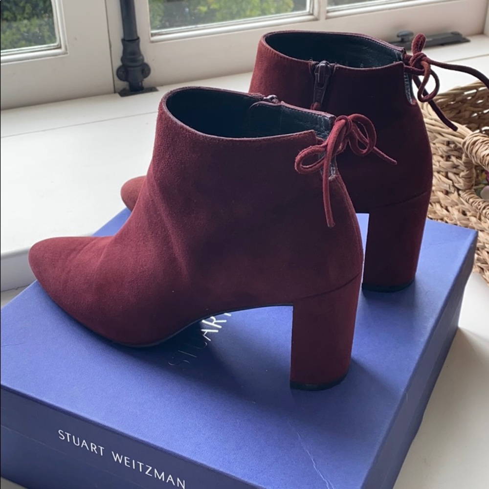 Stuart Weitzman Red Booties